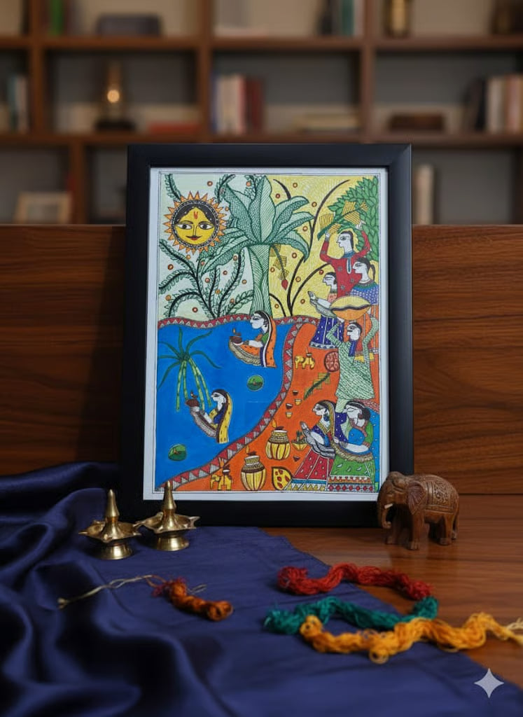 Madhubani Painting - Chhath Puja