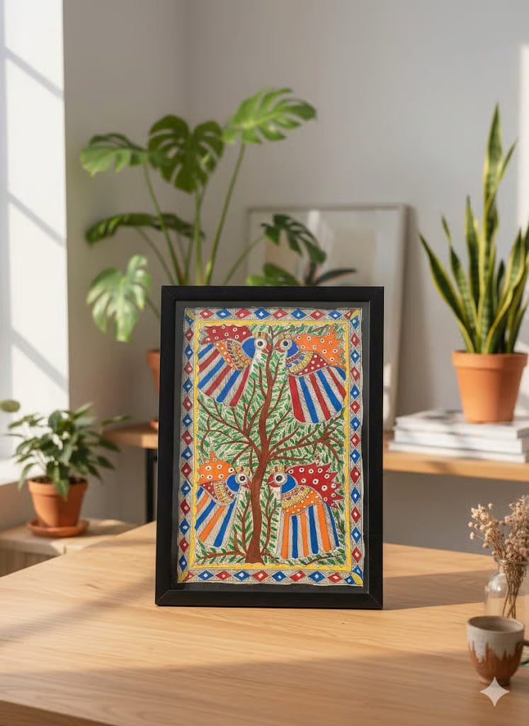 Madhubani Painting - Peacock